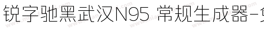 锐字驰黑武汉N95 常规生成器字体转换